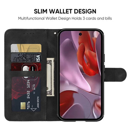 For Google Pixel 9a Stand Case Line Pattern Leather Phone Cover