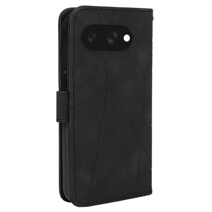For Google Pixel 9a Stand Case Line Pattern Leather Phone Cover