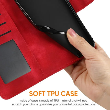 For Google Pixel 9a Stand Case Line Pattern Leather Phone Cover