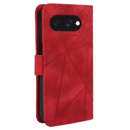 For Google Pixel 9a Stand Case Line Pattern Leather Phone Cover