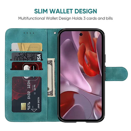 For Google Pixel 9a Stand Case Line Pattern Leather Phone Cover