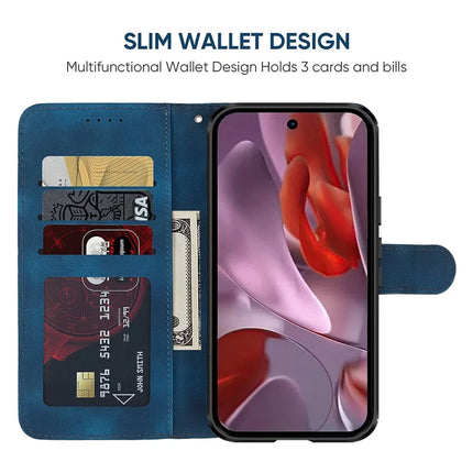 For Google Pixel 9a Stand Case Line Pattern Leather Phone Cover