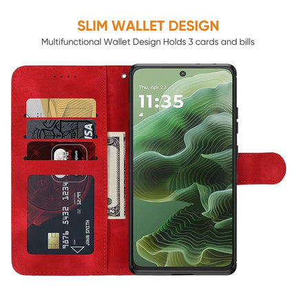 For Motorola Moto G35 5G Stand Case Line Pattern Leather Phone Cover