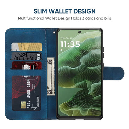 For Motorola Moto G35 5G Stand Case Line Pattern Leather Phone Cover