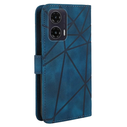 For Motorola Moto G35 5G Stand Case Line Pattern Leather Phone Cover