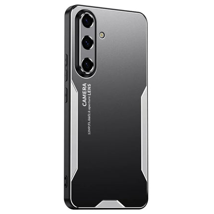 For Samsung Galaxy A56 5G Phone Case Aluminium Alloy TPU PC Back Cover - Silver