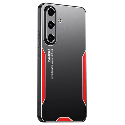 For Samsung Galaxy A56 5G Phone Case Aluminium Alloy TPU PC Back Cover - Red