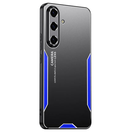 For Samsung Galaxy A56 5G Phone Case Aluminium Alloy TPU PC Back Cover - Blue