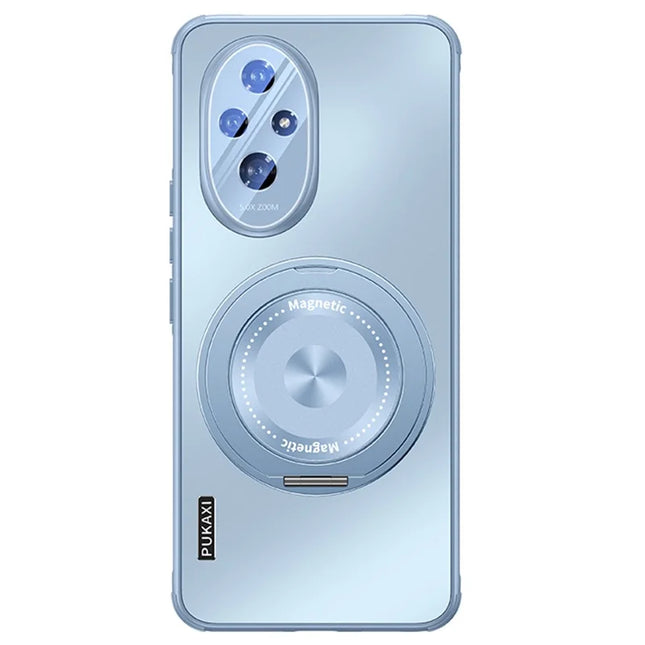 For Honor 200 Pro 5G Case Compatible with MagSafe Kickstand TPU+PC Heat Dissipation Phone Cover - Blue