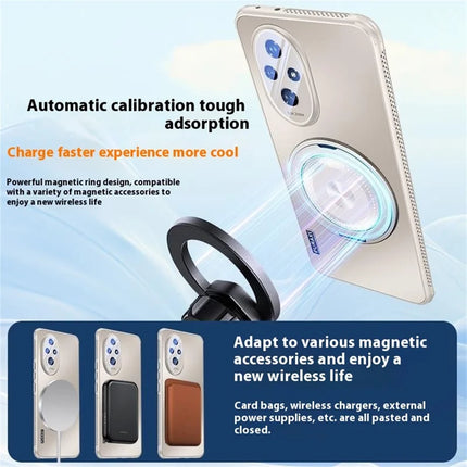 For Honor 200 Pro 5G Case Compatible with MagSafe Kickstand TPU+PC Heat Dissipation Phone Cover