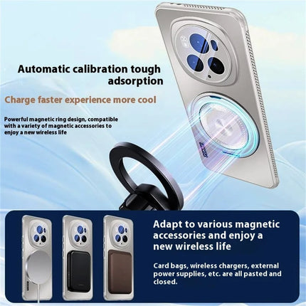 For Honor Magic6 Pro 5G Case Compatible with MagSafe Kickstand TPU PC Heat Dissipation Phone Cover
