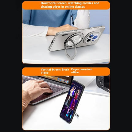 For Honor Magic6 Pro 5G Case Compatible with MagSafe Kickstand TPU PC Heat Dissipation Phone Cover