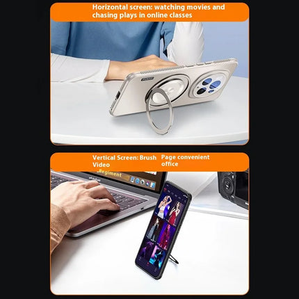 For Honor Magic6 Pro 5G Case Compatible with MagSafe Kickstand TPU PC Heat Dissipation Phone Cover