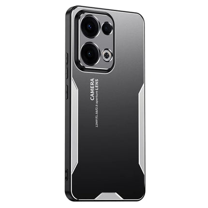 For Oppo Reno13 5G (Global) Phone Case Aluminium Alloy TPU PC Back Cover - Silver