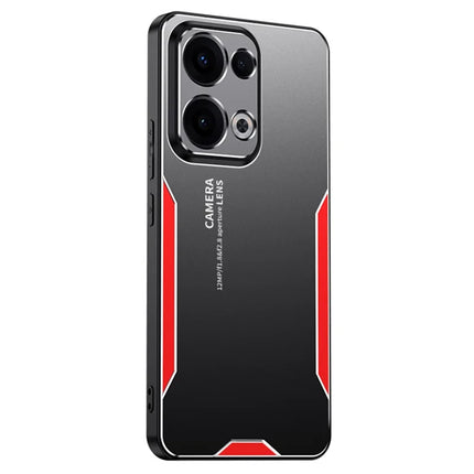 For Oppo Reno13 5G (Global) Phone Case Aluminium Alloy TPU PC Back Cover - Red