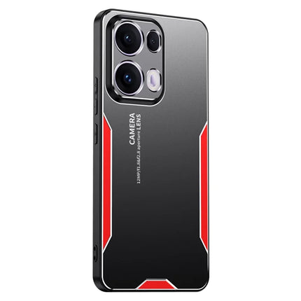 For Oppo Reno13 Pro 5G Phone Case Aluminium Alloy TPU PC Back Cover - Red