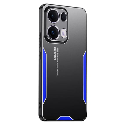 For Oppo Reno13 Pro 5G Phone Case Aluminium Alloy TPU PC Back Cover - Blue