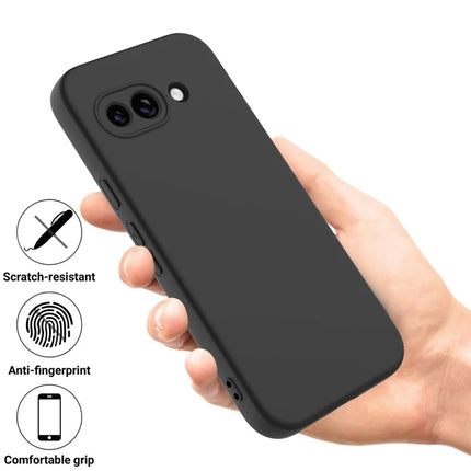 For Google Pixel 9a Case Liquid Silicone Phone Back Cover with Hand Strap