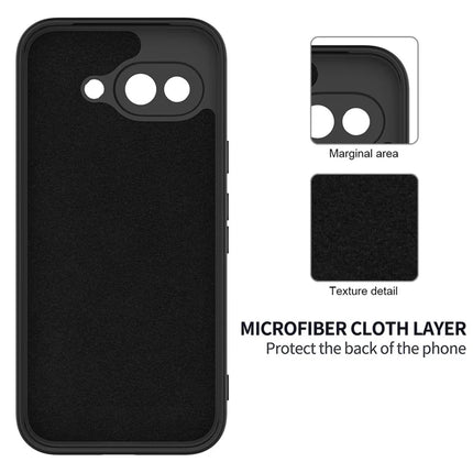 For Google Pixel 9a Case Liquid Silicone Phone Back Cover with Hand Strap