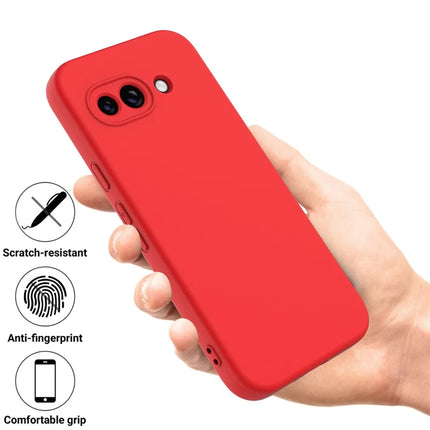 For Google Pixel 9a Case Liquid Silicone Phone Back Cover with Hand Strap