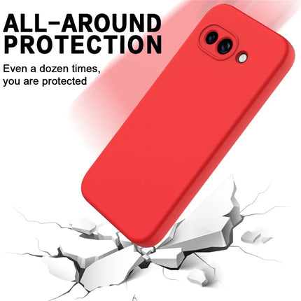 For Google Pixel 9a Case Liquid Silicone Phone Back Cover with Hand Strap