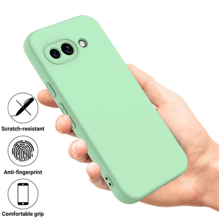 For Google Pixel 9a Case Liquid Silicone Phone Back Cover with Hand Strap
