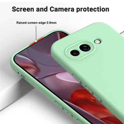 For Google Pixel 9a Case Liquid Silicone Phone Back Cover with Hand Strap