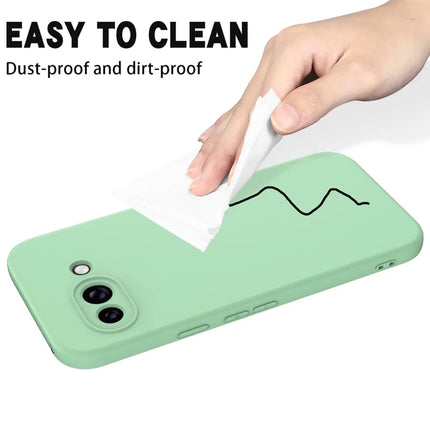 For Google Pixel 9a Case Liquid Silicone Phone Back Cover with Hand Strap