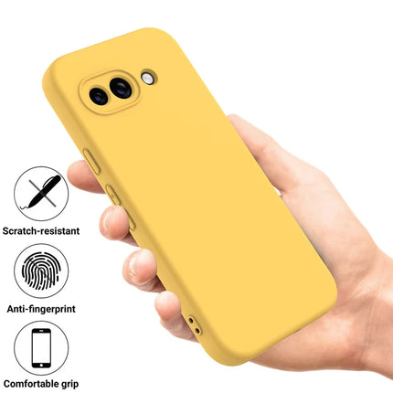 For Google Pixel 9a Case Liquid Silicone Phone Back Cover with Hand Strap