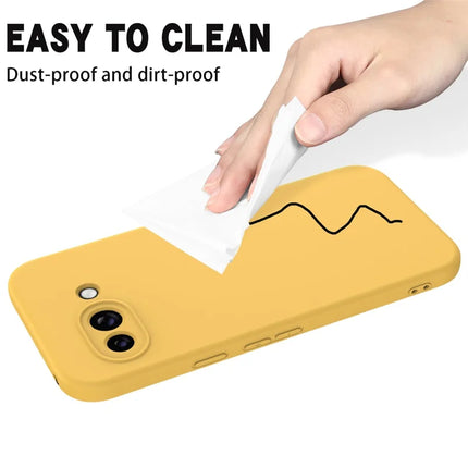 For Google Pixel 9a Case Liquid Silicone Phone Back Cover with Hand Strap