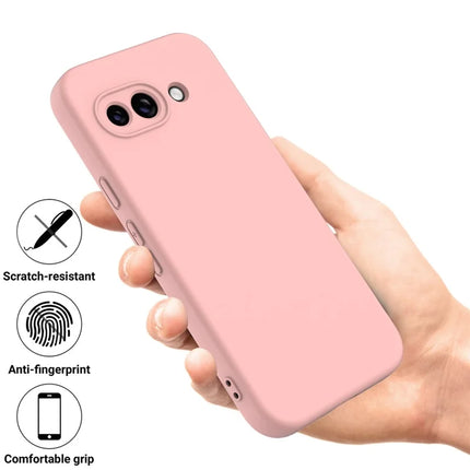 For Google Pixel 9a Case Liquid Silicone Phone Back Cover with Hand Strap
