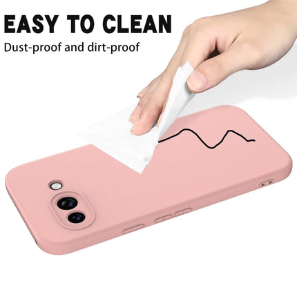 For Google Pixel 9a Case Liquid Silicone Phone Back Cover with Hand Strap