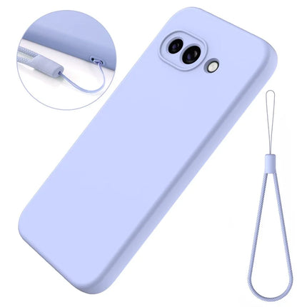 For Google Pixel 9a Case Liquid Silicone Phone Back Cover with Hand Strap