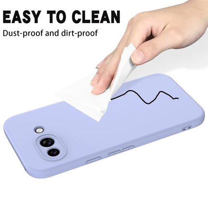 For Google Pixel 9a Case Liquid Silicone Phone Back Cover with Hand Strap