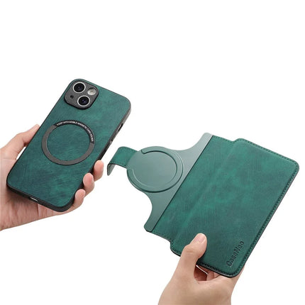 CASENEO MW-03 For iPhone 14 Case with Detachable Wallet Leather+TPU Phone Cover