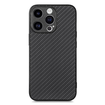 For iPhone 15 Pro Max Case Carbon Fiber Texture PU+PC+TPU Phone Cover