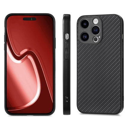 For iPhone 15 Pro Max Case Carbon Fiber Texture PU+PC+TPU Phone Cover