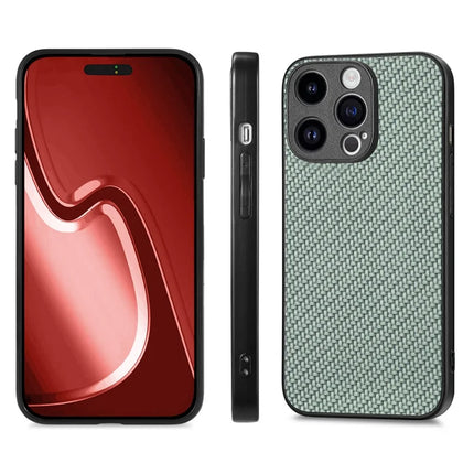 For iPhone 15 Pro Max Case Carbon Fiber Texture PU+PC+TPU Phone Cover
