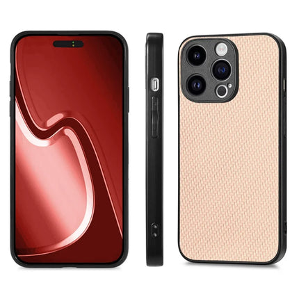 For iPhone 15 Pro Max Case Carbon Fiber Texture PU+PC+TPU Phone Cover
