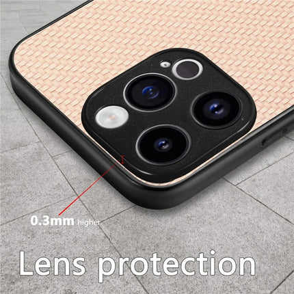For iPhone 15 Pro Max Case Carbon Fiber Texture PU+PC+TPU Phone Cover