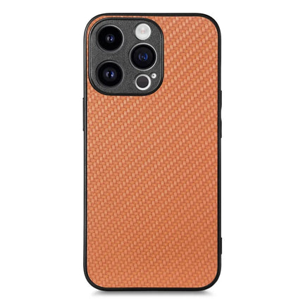 For iPhone 15 Pro Max Case Carbon Fiber Texture PU+PC+TPU Phone Cover