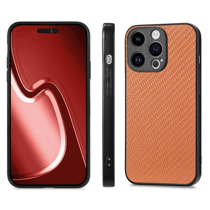 For iPhone 15 Pro Max Case Carbon Fiber Texture PU+PC+TPU Phone Cover