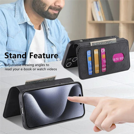 CASENEO MW-03 For iPhone 13 Pro Max Case with Detachable Wallet Leather+TPU Phone Cover