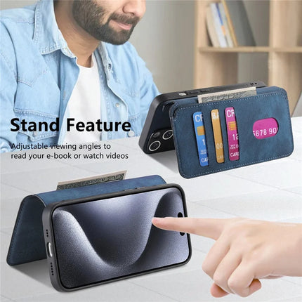 CASENEO MW-03 For iPhone 13 Pro Max Case with Detachable Wallet Leather+TPU Phone Cover