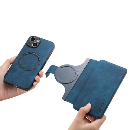 CASENEO MW-03 For iPhone 13 Case with Detachable Wallet Leather+TPU Phone Cover
