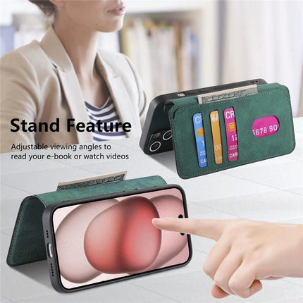 CASENEO MW-03 For iPhone 13 Case with Detachable Wallet Leather+TPU Phone Cover