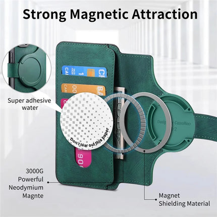CASENEO MW-03 For iPhone 13 Case with Detachable Wallet Leather+TPU Phone Cover