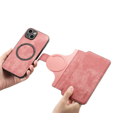 CASENEO MW-03 For iPhone 13 Case with Detachable Wallet Leather+TPU Phone Cover