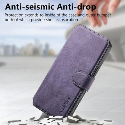 CASENEO MW-03 For iPhone 13 Case with Detachable Wallet Leather+TPU Phone Cover