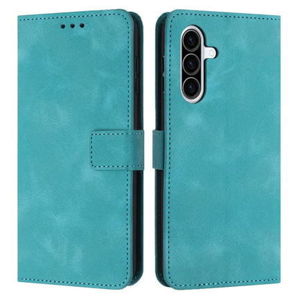 For Samsung Galaxy A26 5G Leather Case Solid Color Wallet Protective Phone Cover - Green